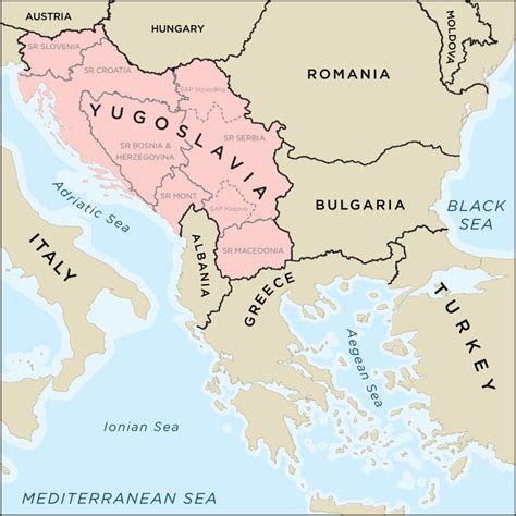 Yugoslavia Map Then And Now