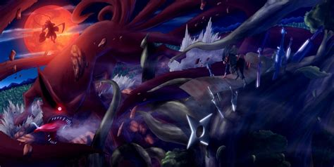 Madara and Kurama vs Hashirama Senju Papel de Parede and Planos de ...