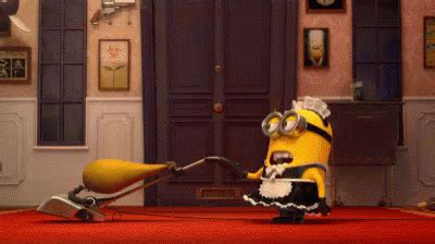 Cleaning The House Like GIF - Minions Cleaning Vacuum - Discover ...