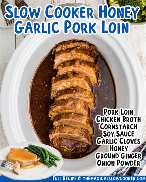 Slow Cooker Honey Garlic Pork Loin - The Magical Slow Cooker