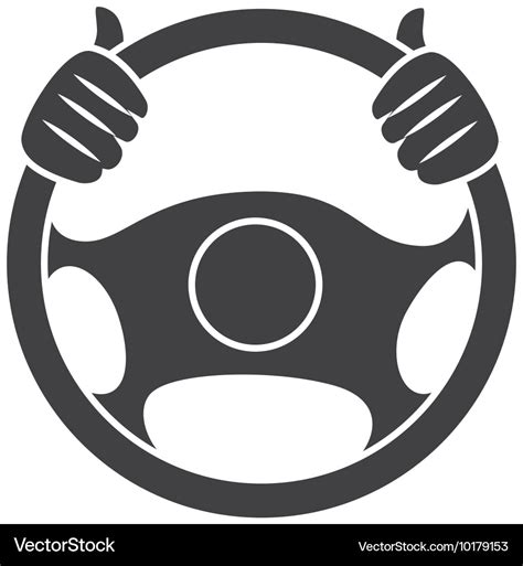 Car steering wheel icon Royalty Free Vector Image