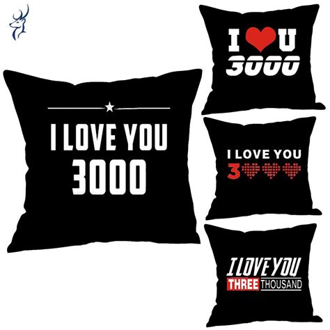 Buy I Love You Three Thousand Times Printing Cotton Linen Pillow Case ...