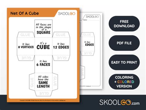 Net Of A Cube - Free Worksheet - SKOOLGO