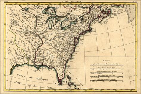 24"x36" Gallery Poster, map of north america 1776 american revolution ...