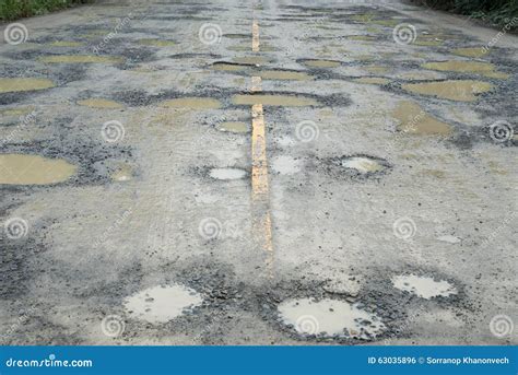 Pit road. stock photo. Image of life, hole, defect, potholes - 63035896