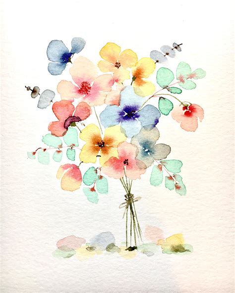 Colorful flowers, Me, Watercolor, 2020 : r/Art