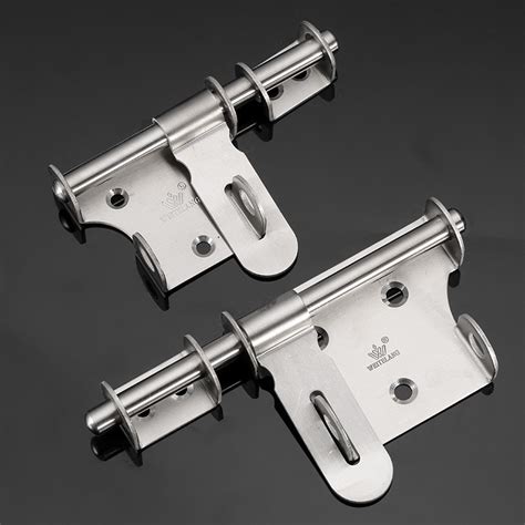 Stainless Steel Left and Right Latches Sliding Lock Security Door Latch ...