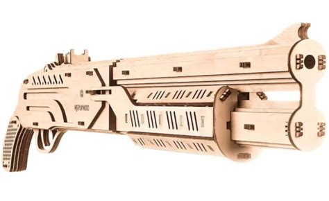 Rifle wooden 3D model cnc router projects free - Free Vector