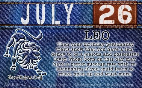 July 26 Zodiac Horoscope Birthday Personality - SunSigns.Org