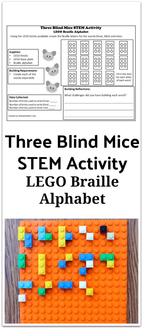 LEGO Braille Alphabet - Three Blind Mice STEM Activity