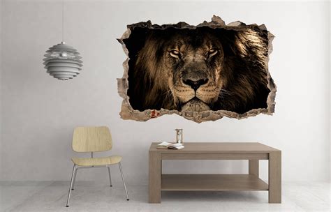 Lion Wall Decal Lion Wall Sticker Animal Wall Decor Lion - Etsy