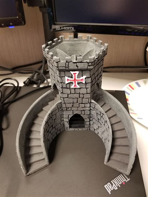 3D printed dice tower