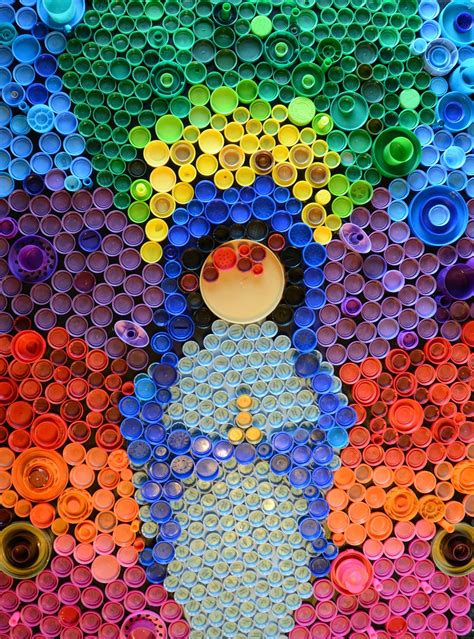 Plastic Bottle Cap Art | DIY Recycling Project