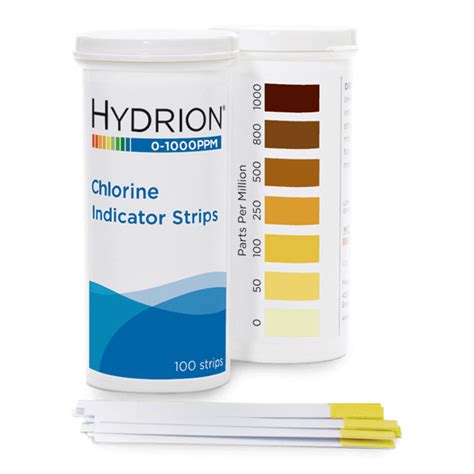 Hydrion Chlorine 0-300 ppm Test Kit - Chlorine Test Strips