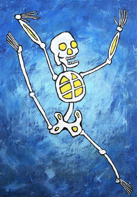 Skeleton Dance ORIGINAL ACRYLIC PAINTING 5 X 7 - Etsy