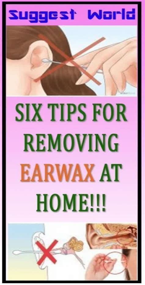 Six Tips For Removing Earwax At Home | Health, Ear wax, Pin