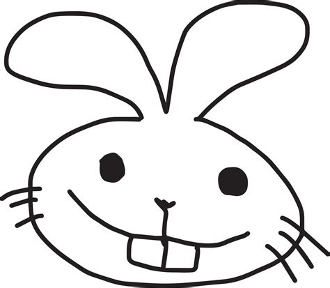 rabbit head - vector illustration sketch hand drawn 3127414 Vector Art ...