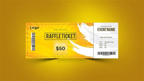 How to Design Raffle Tickets Template | Adobe Photoshop Tutorial - YouTube