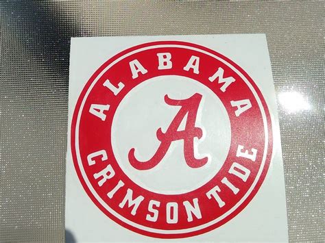 Alabama Crimson Tide Decal football University of Alabama Vinyl decal ...