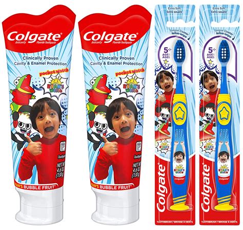 Amazon Lowest Price: Colgate Kids Toothpaste and Toothbrush Set, Ryan's ...