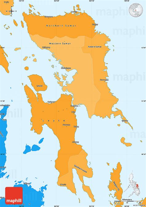 Philippines Map Region 8