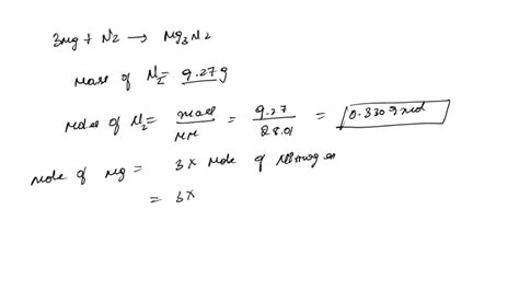 SOLVED: Magnesium and nitrogen react in a composition reaction to ...