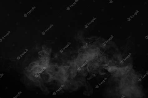 Premium Photo | White smoke over black background for overlay design