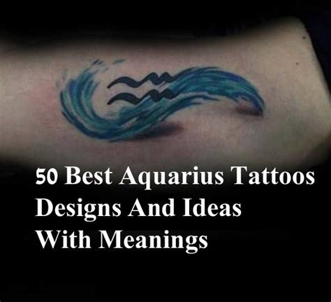 50 Best Aquarius Tattoos Designs And Ideas With Meanings | Aquarius ...