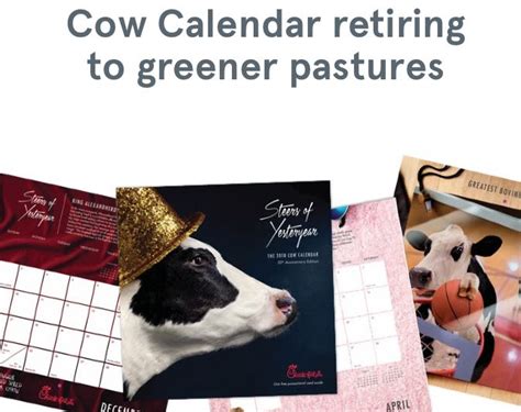 The Chick-Fil-A Cow Calendar is going away in 2019 ... and that's okay ...