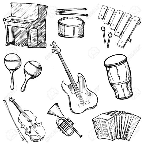 Musical Instruments Drawing at GetDrawings | Free download