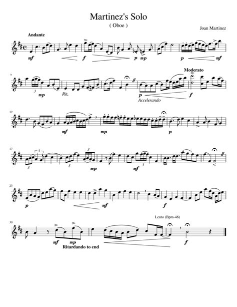 Oboe Solo Sheet music for Oboe (Solo) | Musescore.com