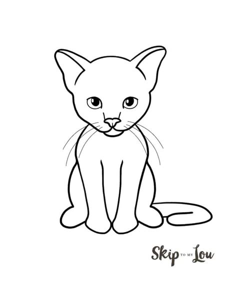 How To Draw A Cat Printable Step By Step Drawing Sheet ...