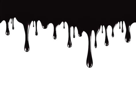 Premium Vector | Realistic black paint drips isolated on a white ...