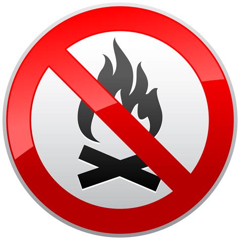 No Fire Prohibition Sign PNG Clipart - Best WEB Clipart