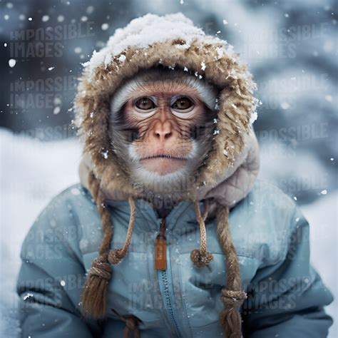 A monkey in a snow suit - Impossible Images - Unique stock images for ...