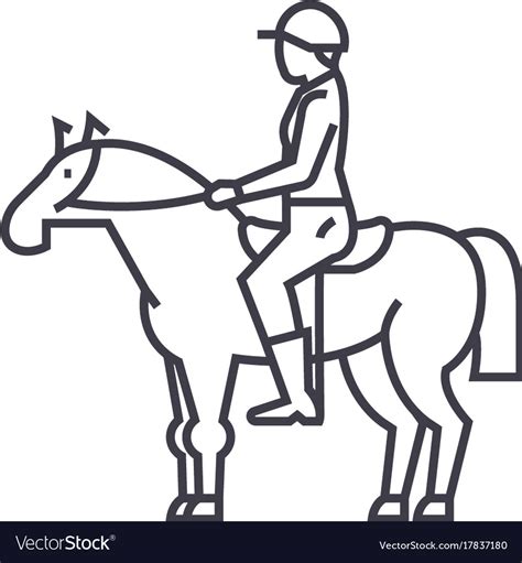 Horse line Royalty Free Vector Image - VectorStock