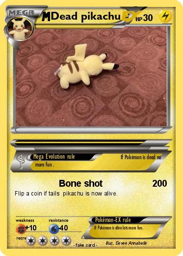 Pokémon Dead pikachu 50 50 - Bone shot - My Pokemon Card