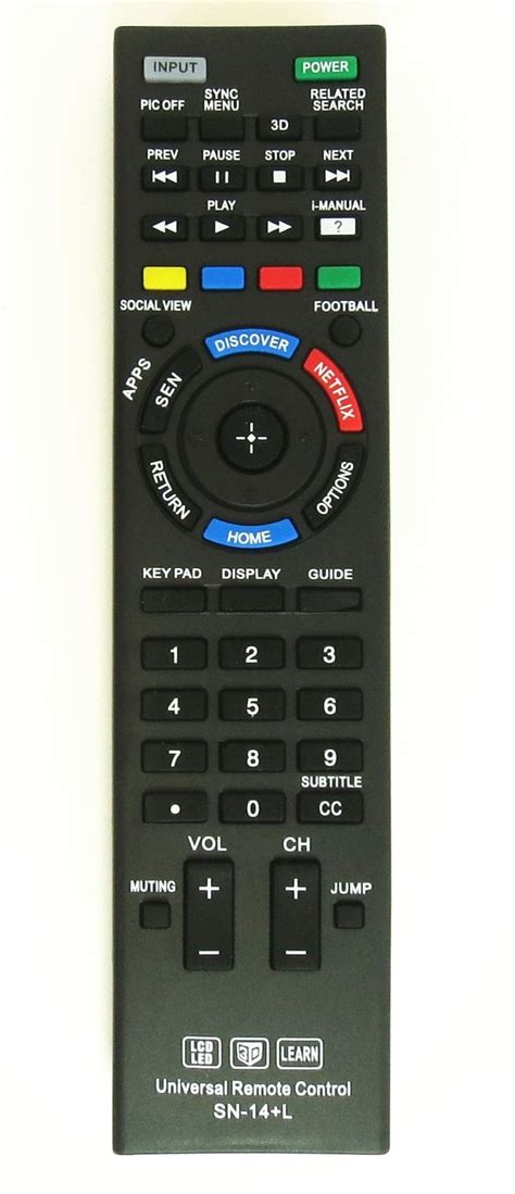 New Sony Universal Remote Control for All Sony BRAND TV, Smart TV - 1 ...