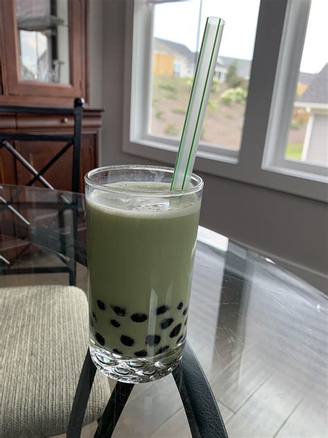 Homemade matcha boba-145 calories : r/1200isplenty