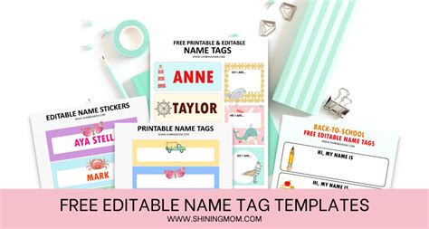 Free Editable Name Tag Templates – 100 Best Name Tag Designs!