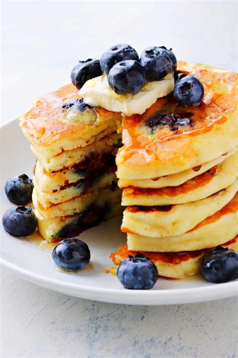 Best Blueberry Pancakes - Crunchy Creamy Sweet