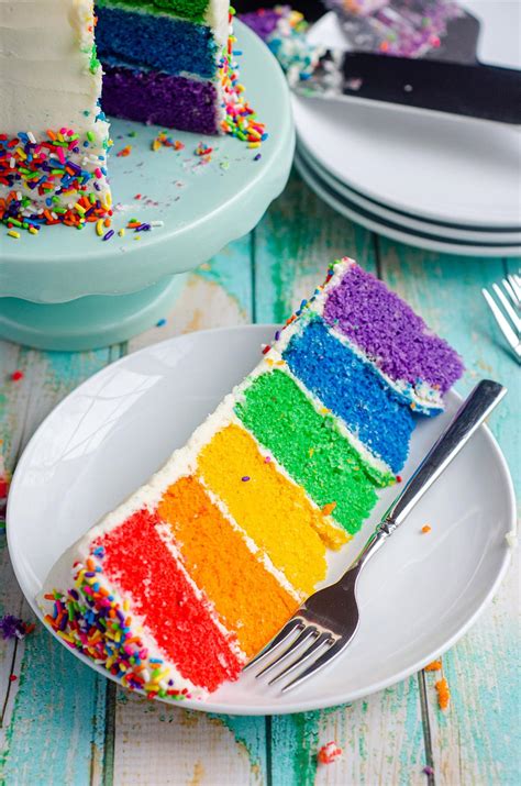 How To Make A Rainbow Cake - Fresh April Flours