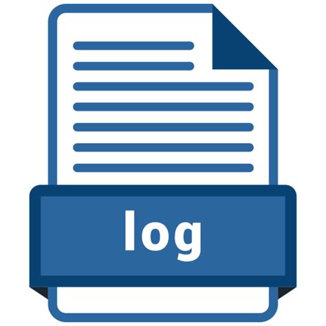 Log file Icon - Download in Colored Outline Style