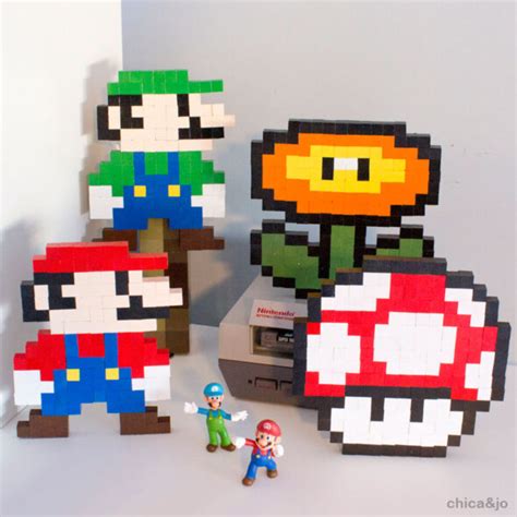 8-Bit Super Mario Brothers Pixel Art (Free Pattern) | Chica and Jo