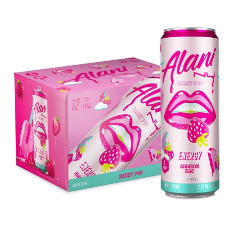 Alani Nu Sugar-Free Energy Drink, Pre-Workout Performance, Berry Pop ...