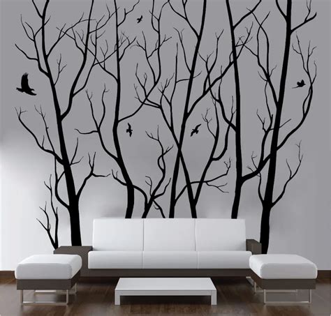 D446 Large Wall Art Decor Vinyl Tree Forest Decal Sticker (choose size ...