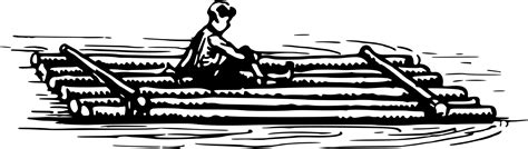 Raft Clip Art Black And White