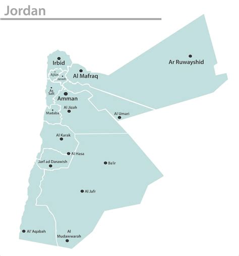 Premium Vector | Jordan map illustration vector detailed Jordan map ...