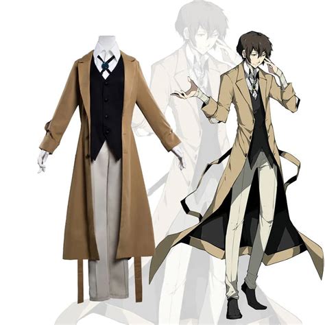 Anime Bungo Stray Dogs Costume Detective Agency Osamu Dazai Cosplay ...