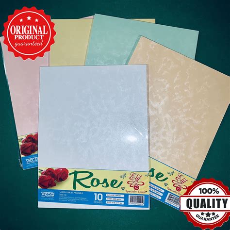 Specialty Board Veco Rose Scented 220gsm 8.5 x 11 in. (Short) | Lazada PH